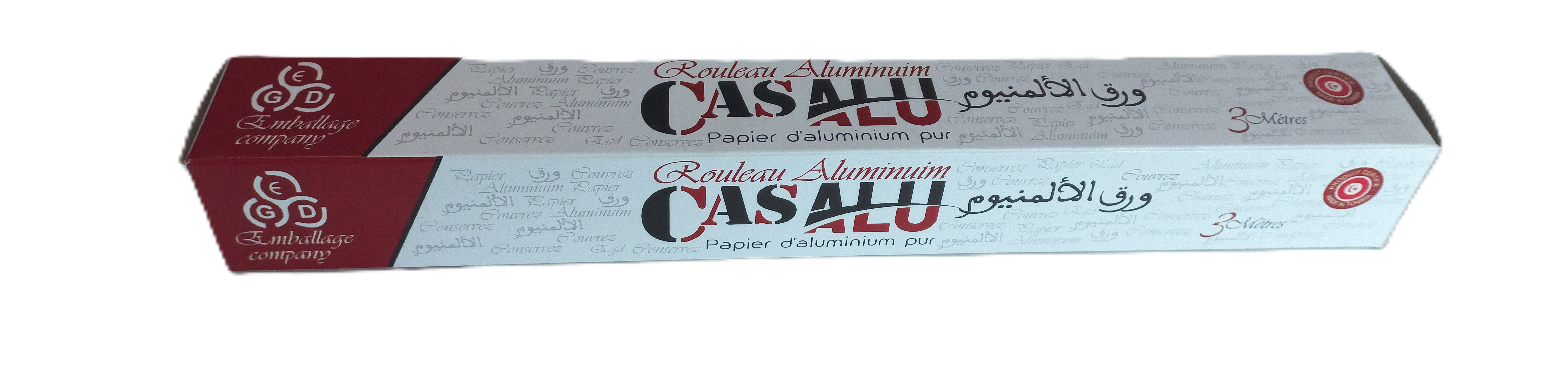 Papier Aluminium CASALU 3 métres      NB: 1 arton = 100 piéces