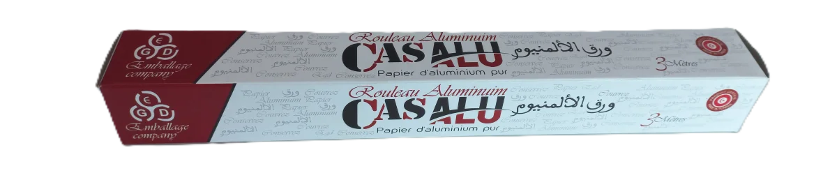 Papier Aluminium CASALU 3 métres      NB: 1 arton = 100 piéces